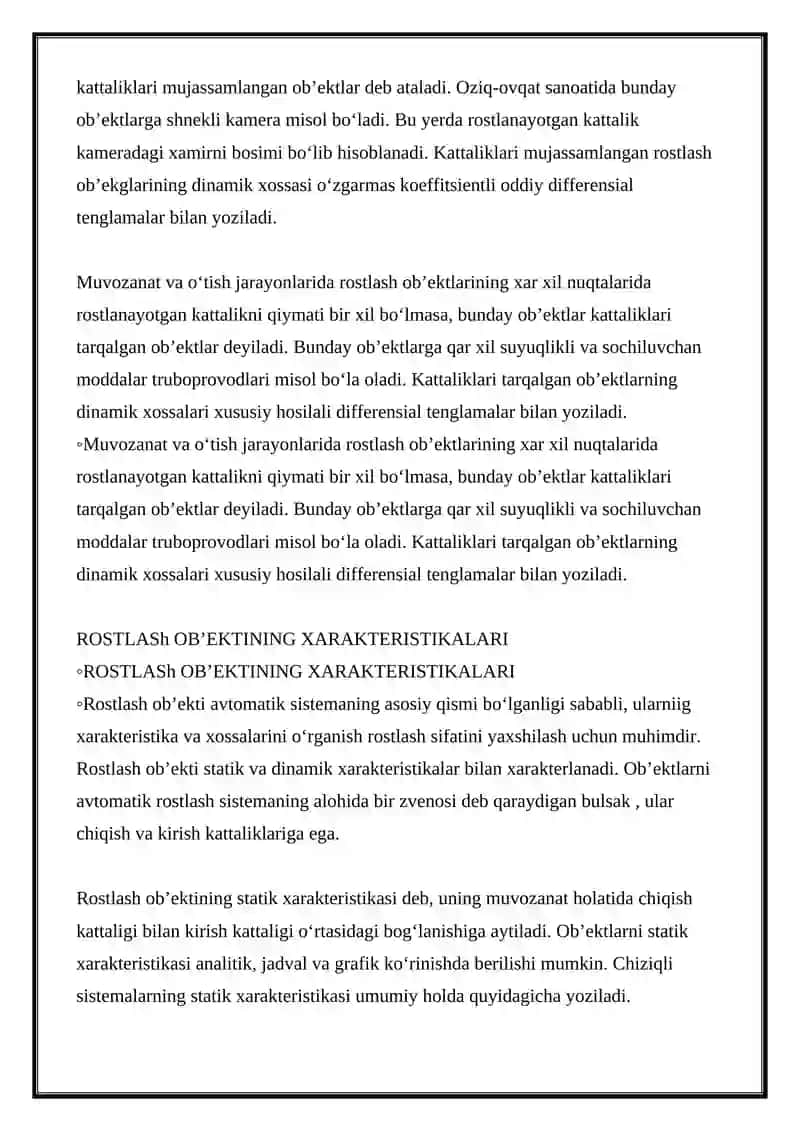 Avtomatik Rostlash ob’ektlari 3