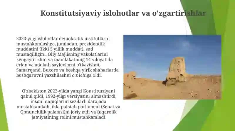 Konstitutsiyaviy islohotlar va o'zgartirishlar 3
