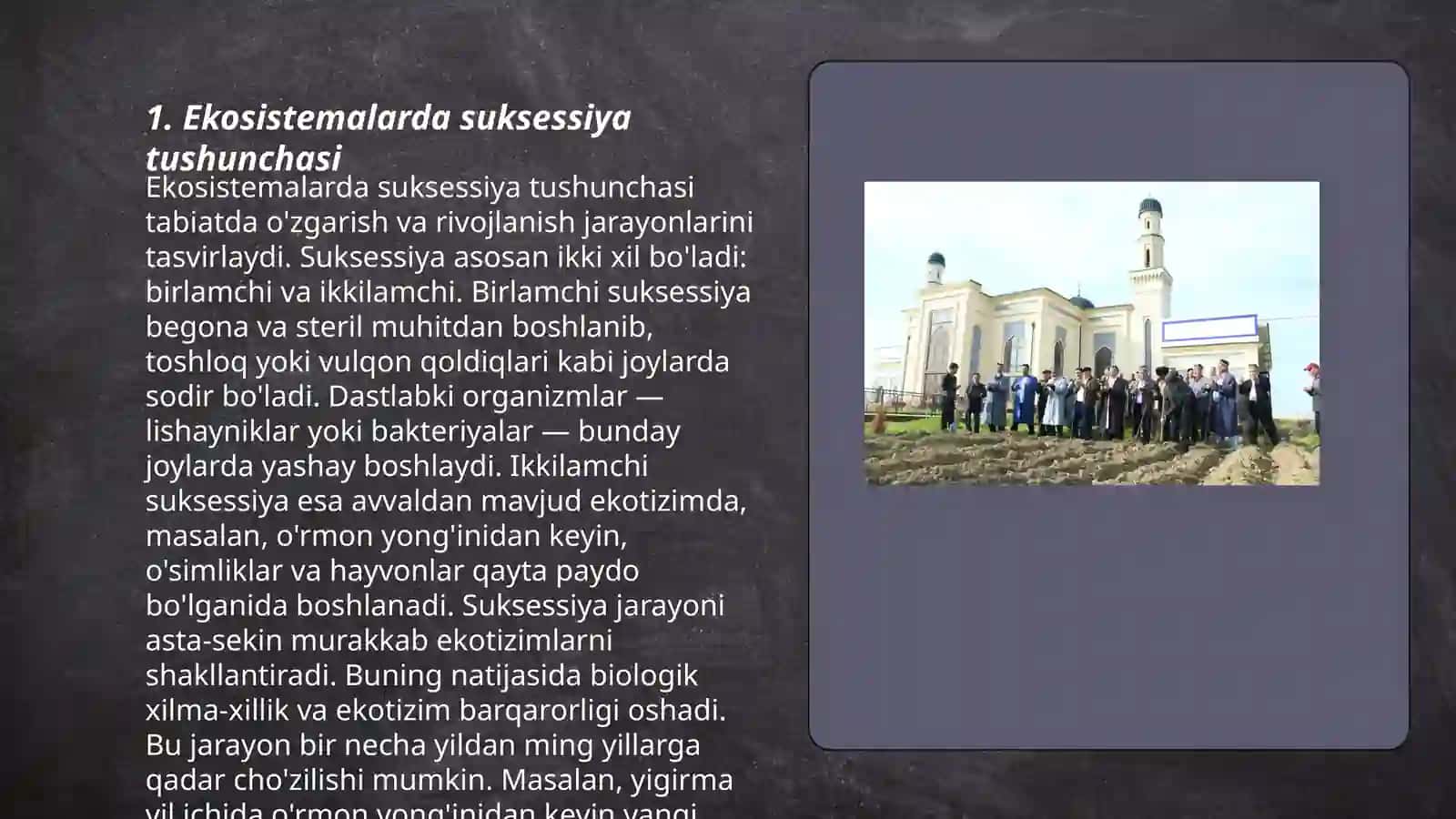Ekotizimlarni oʻzgarishida suksessiya hodisasi 3
