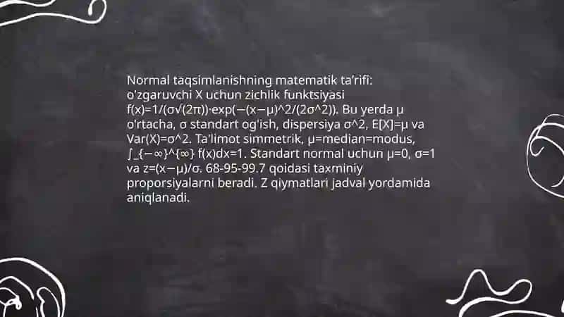 Normal taqsimlanish qonuniyati. Psixologiyada norma tushunchasi 3
