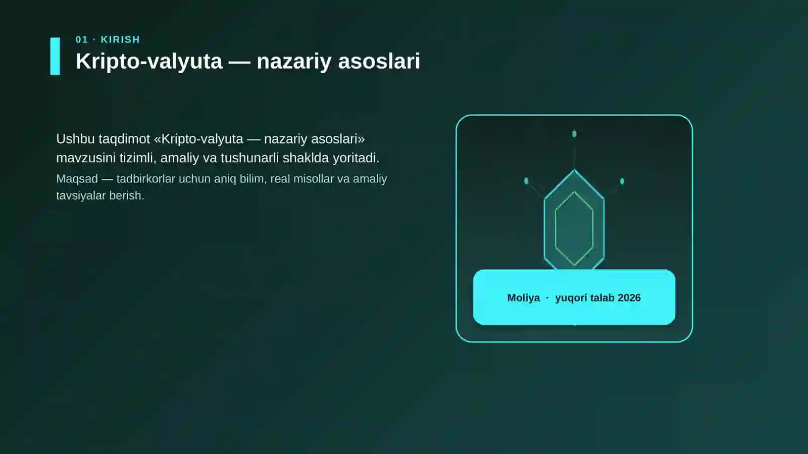 Kripto-valyuta — nazariy asoslari 3