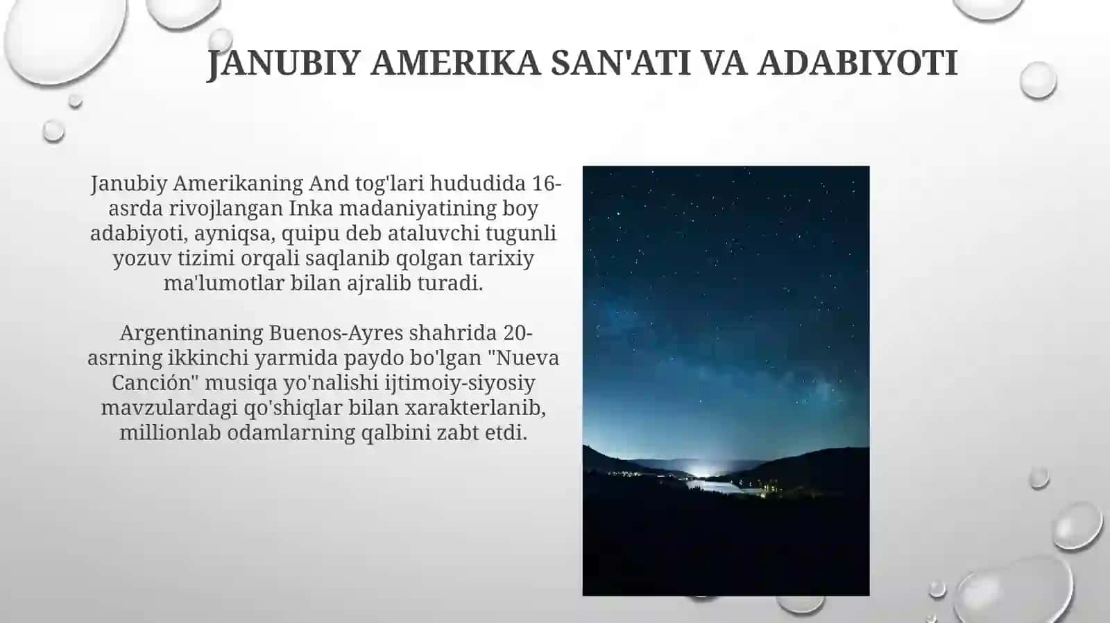 Janubiy Amerika xalqlarining iqtisodiyoti va madaniyati 3