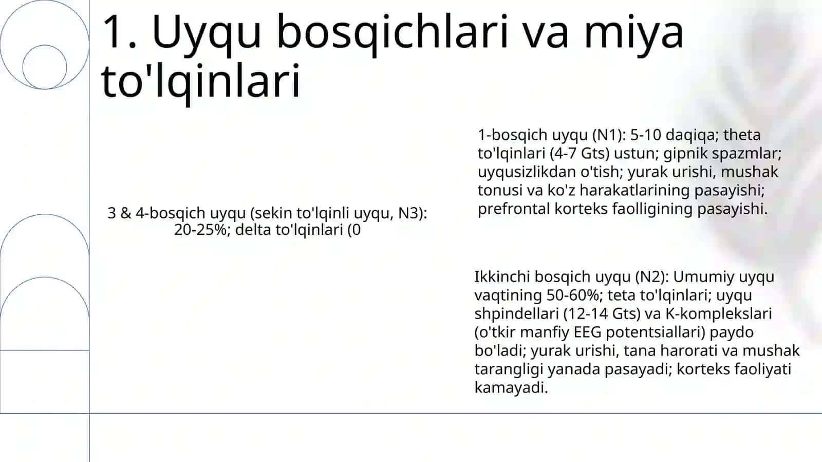 Uyqu fiziologiyasi 3