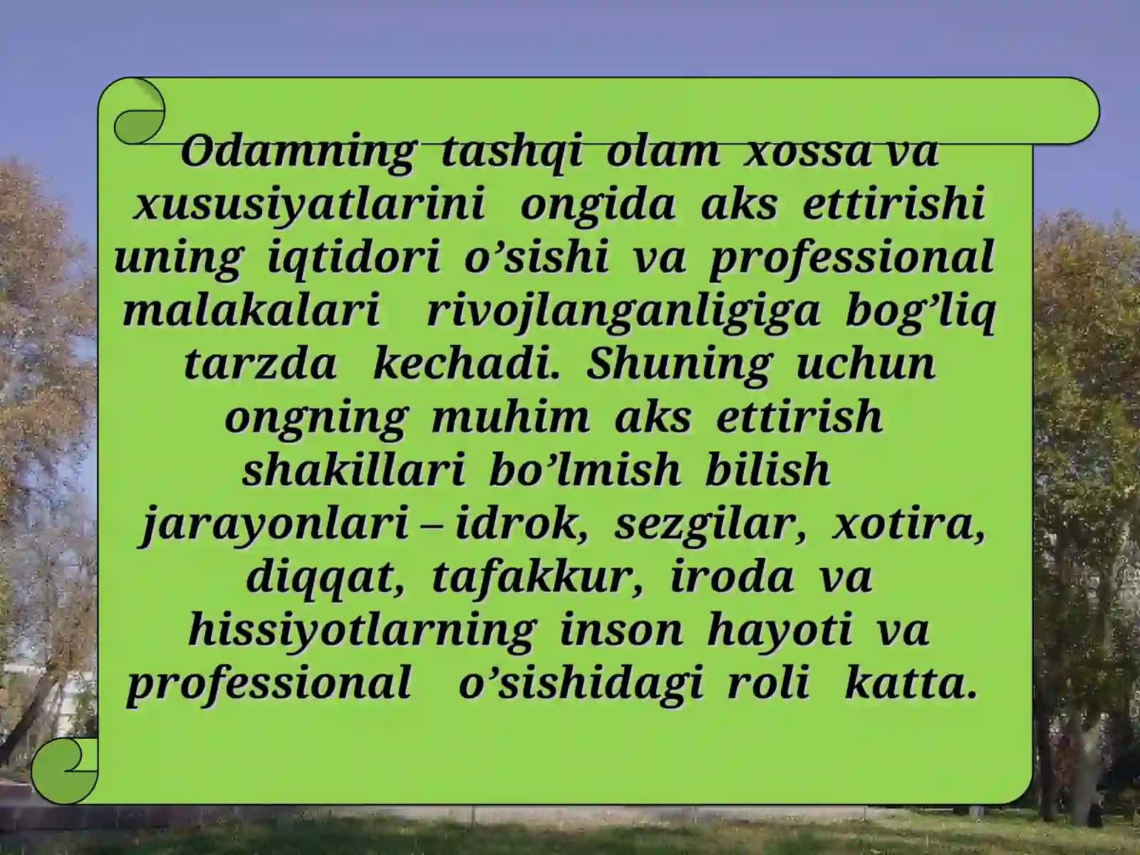Shaxsning ijtimoiy borliqni bilishi 3