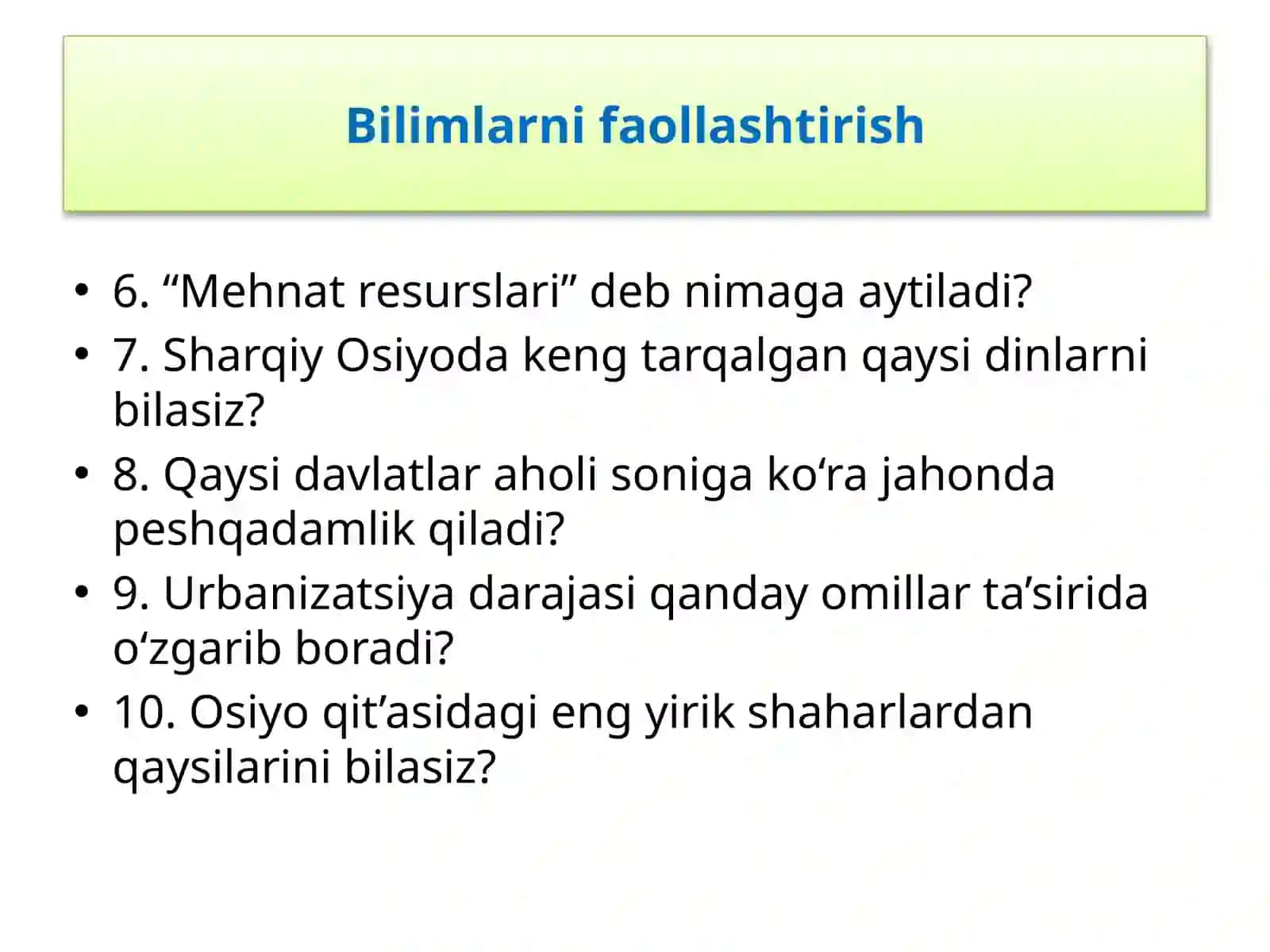Bilimlarni Faollashtirish 3
