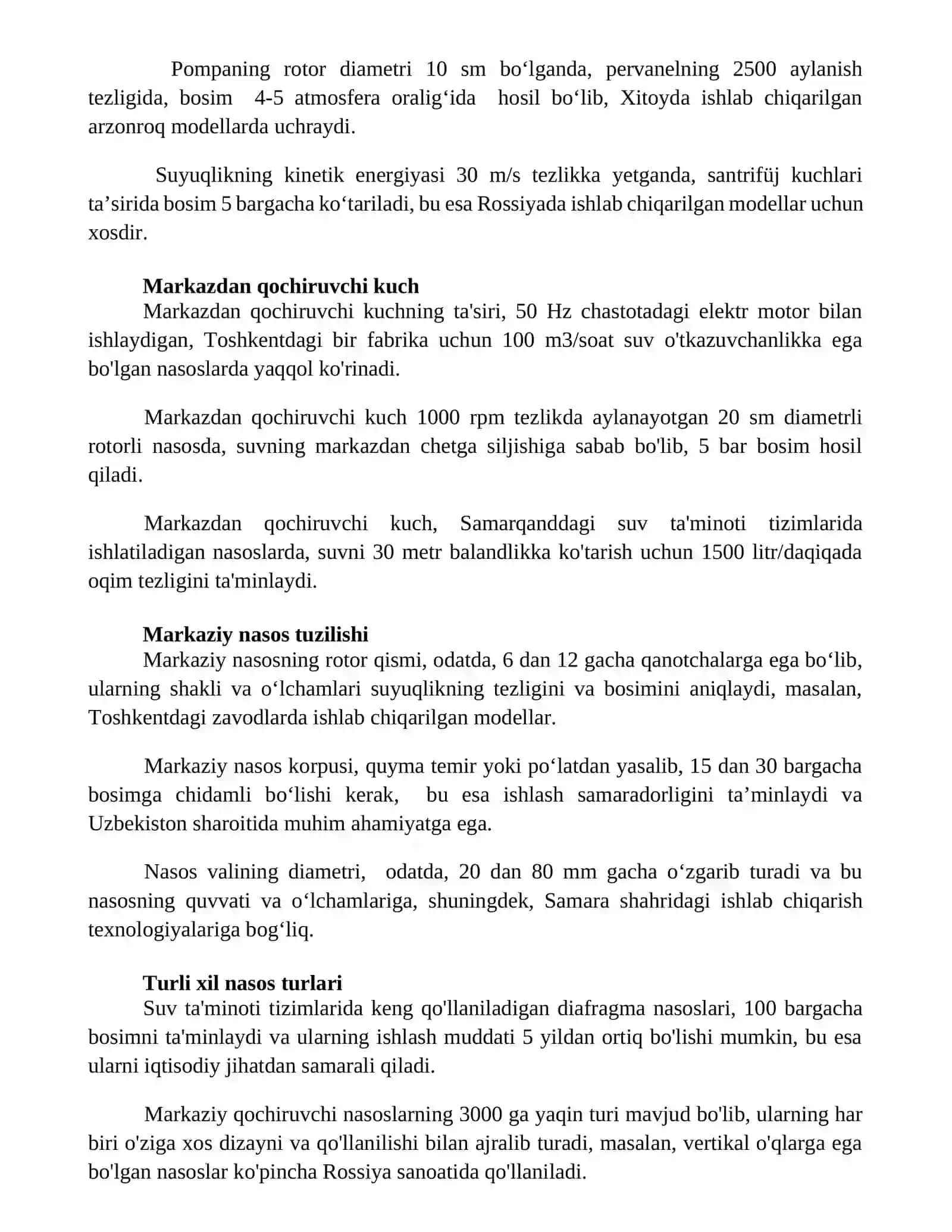 Markazdan qochma nasos tuzilishi va prinsiplari 3