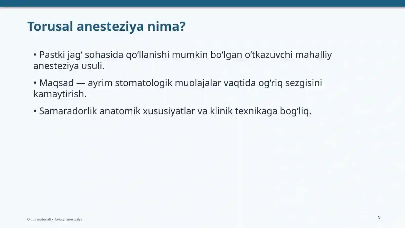 TORUSAL ANESTEZIYA 3