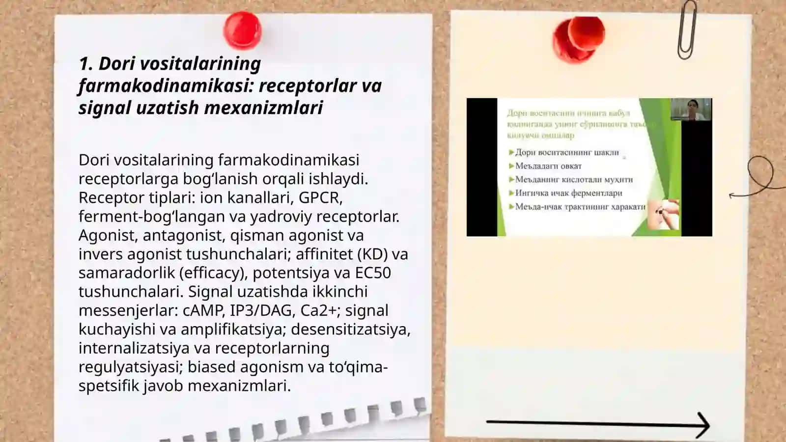Dori vositalarining farmakodinamikasi, farmakokinetikasi va qo'llanilishi 3