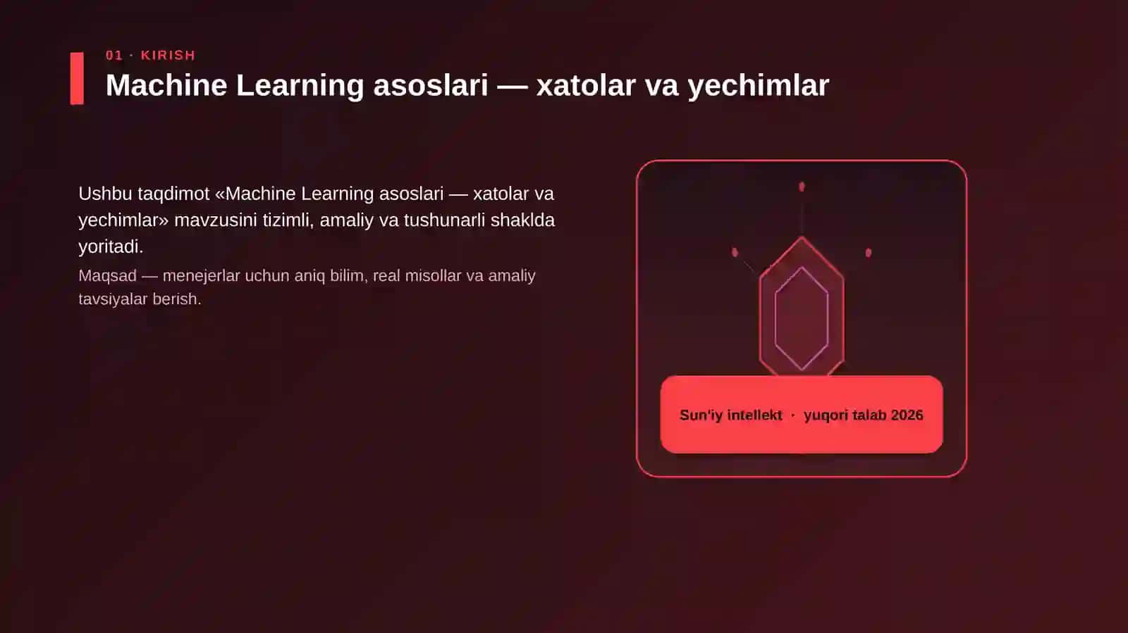 Machine Learning asoslari — xatolar va yechimlar 3