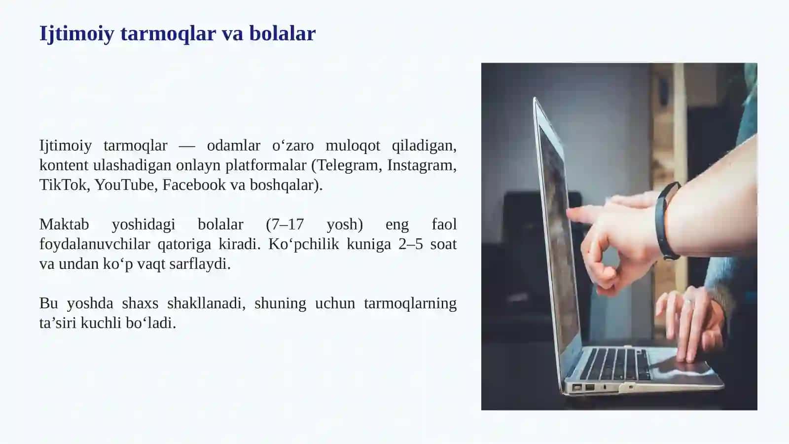 Ijtimoiy tarmoqlarning maktab yoshidagi bolalarga ta'siri 3