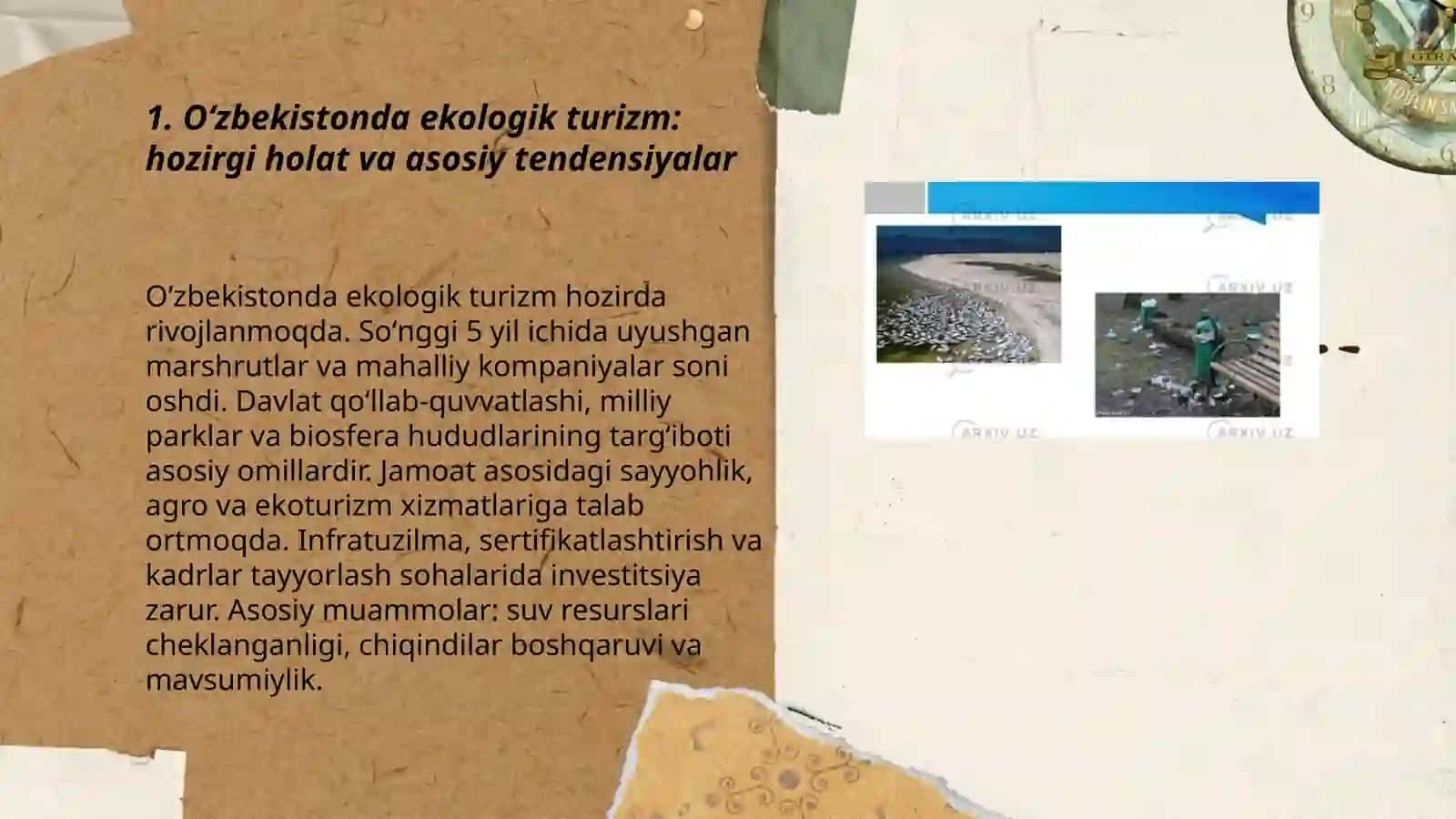 Oʻzbekistonda ekologik turizmning rivojlanish tendensiyasi va mavjud imkoniyatlari 3