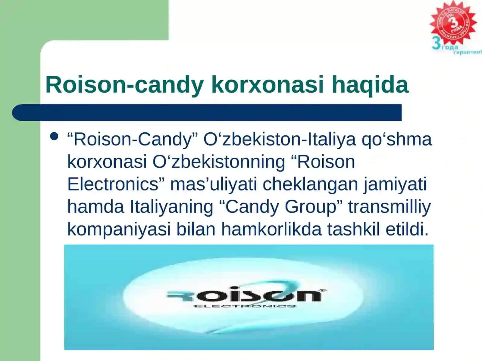 Roison-candy korxonasi 3
