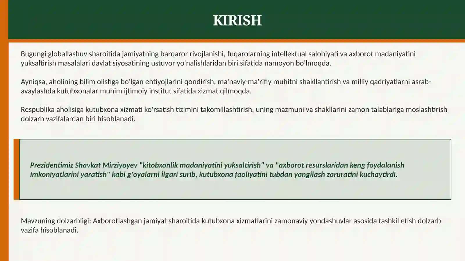 Respublika aholisiga kutubxona xizmati ko'rsatishning tashkil qilinishi 3