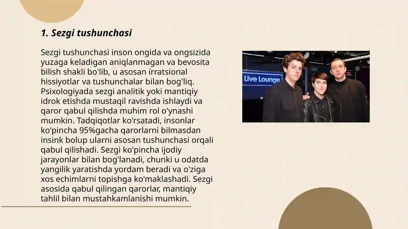 Sezgi va idrok, ularning farqlari. Idrok turlari 3