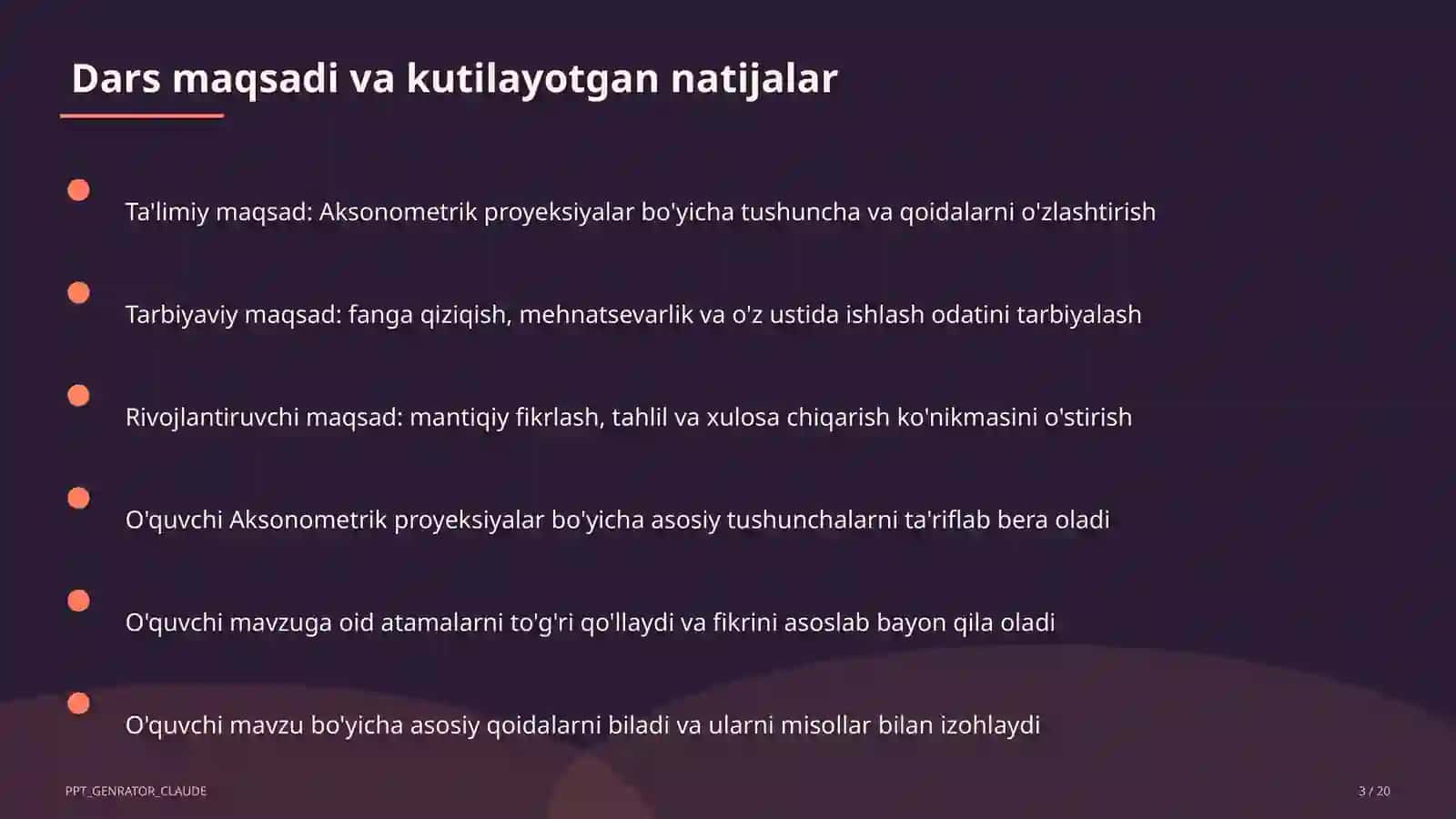 Aksonometrik proyeksiyalar (8-sinf) 3