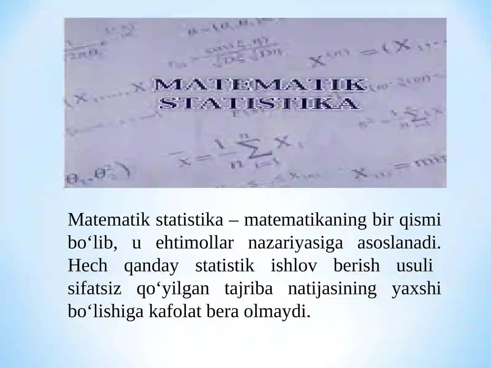 Matematik statistika 3