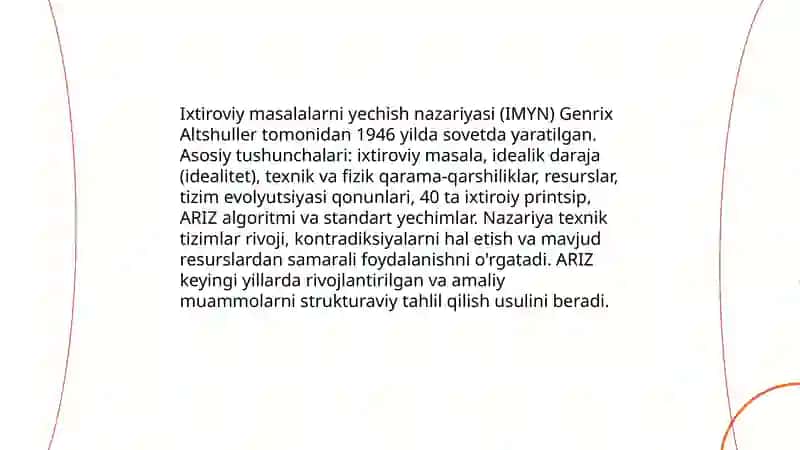 Ixtiroviy Masalalarni Yechish Nazariyasi va Metodlari 3
