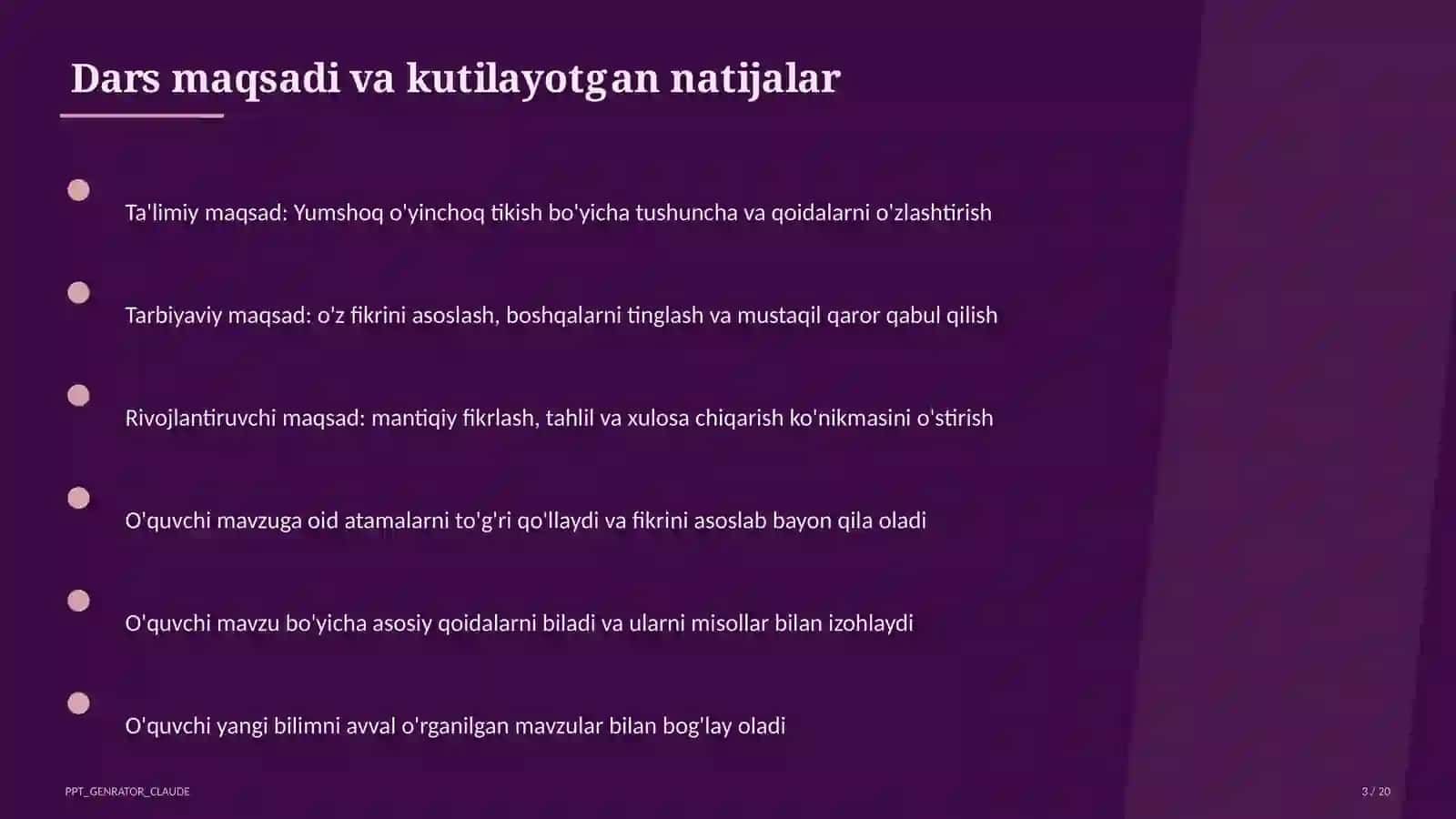 Texnologiya (1–11) — metodik birlashma uchun 3