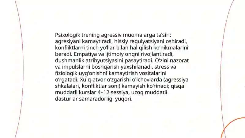 Psixologik treningning muomolarga boʻlgan munosabati 3