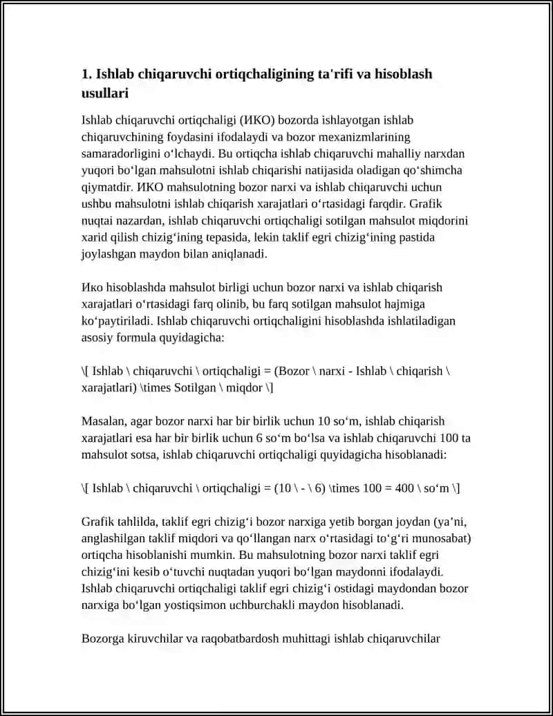 ISHLAB CHIQARUVCHI ORTIQCHALIGI VA ISTE’MOLCHI ORTIQCHALIGI 3
