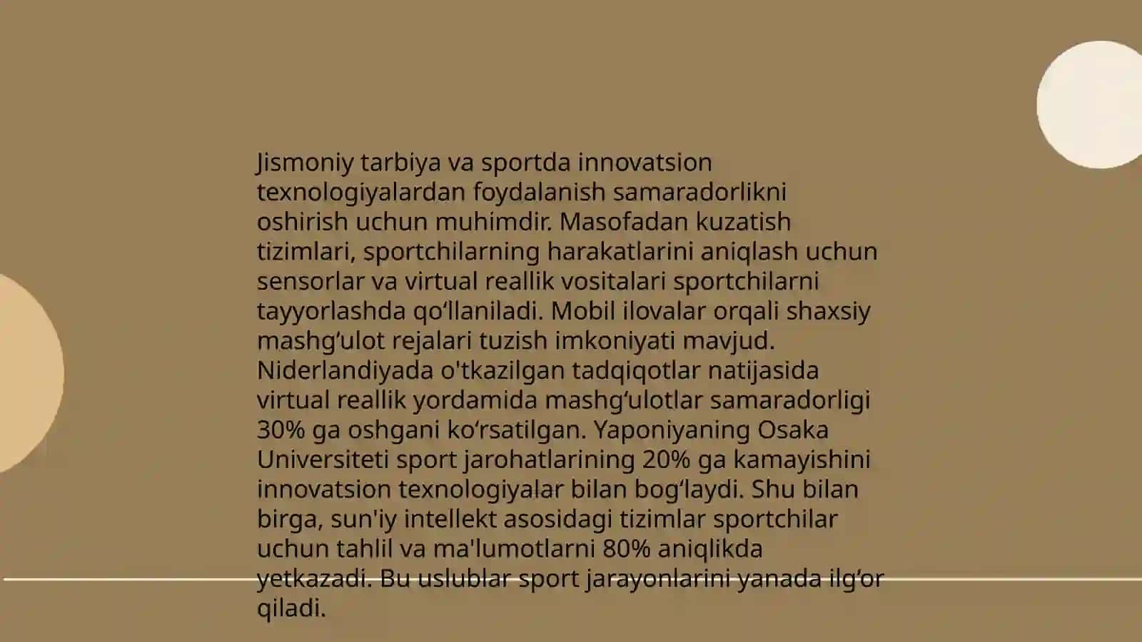 Jismoniy tarbiya va sport sohasi mutaxassislariga qoʻyiladigan zamonaviy talablar 3