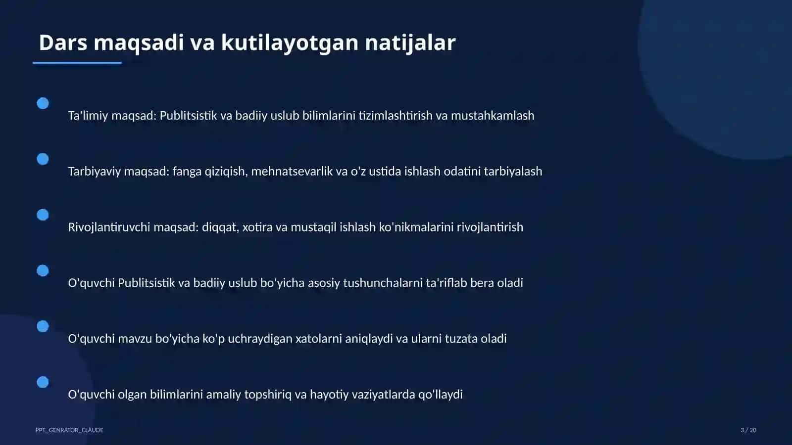 Publitsistik va badiiy uslub (10-sinf) 3