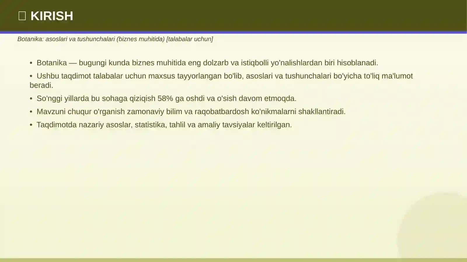 Botanika: asoslari va tushunchalari 3