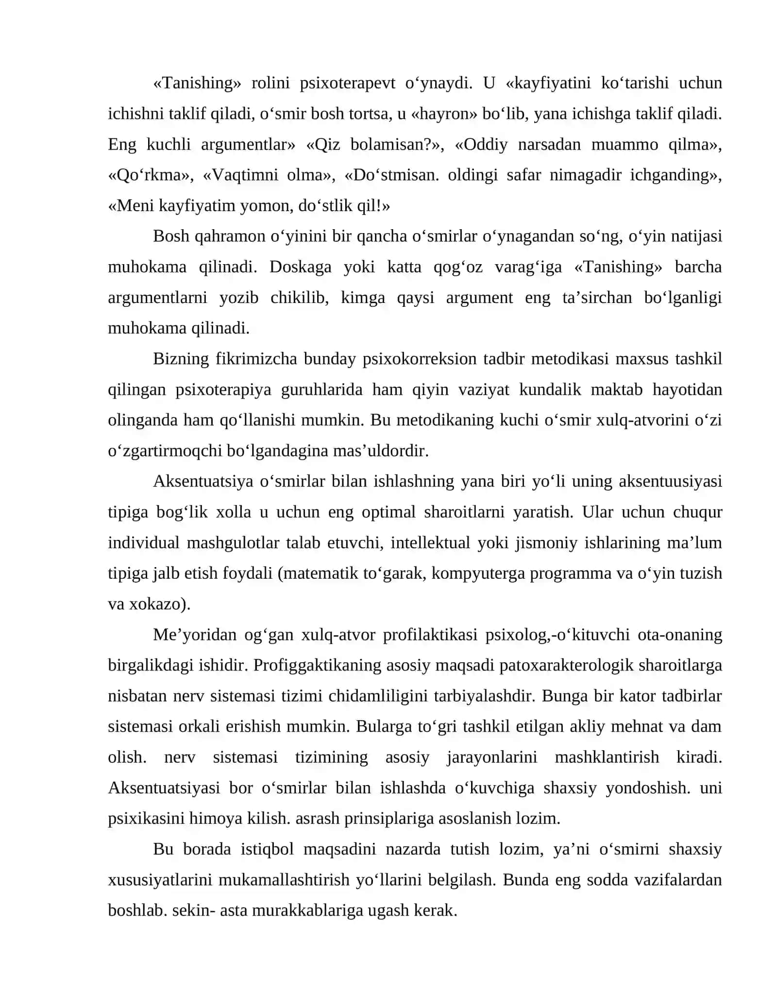 Tarbiyasi qiyinlikni keltirib chiqaruvchi patoxarakterologik xususiyatlarni bartaraf qilish yuzasidan tavsiyanomalar 3
