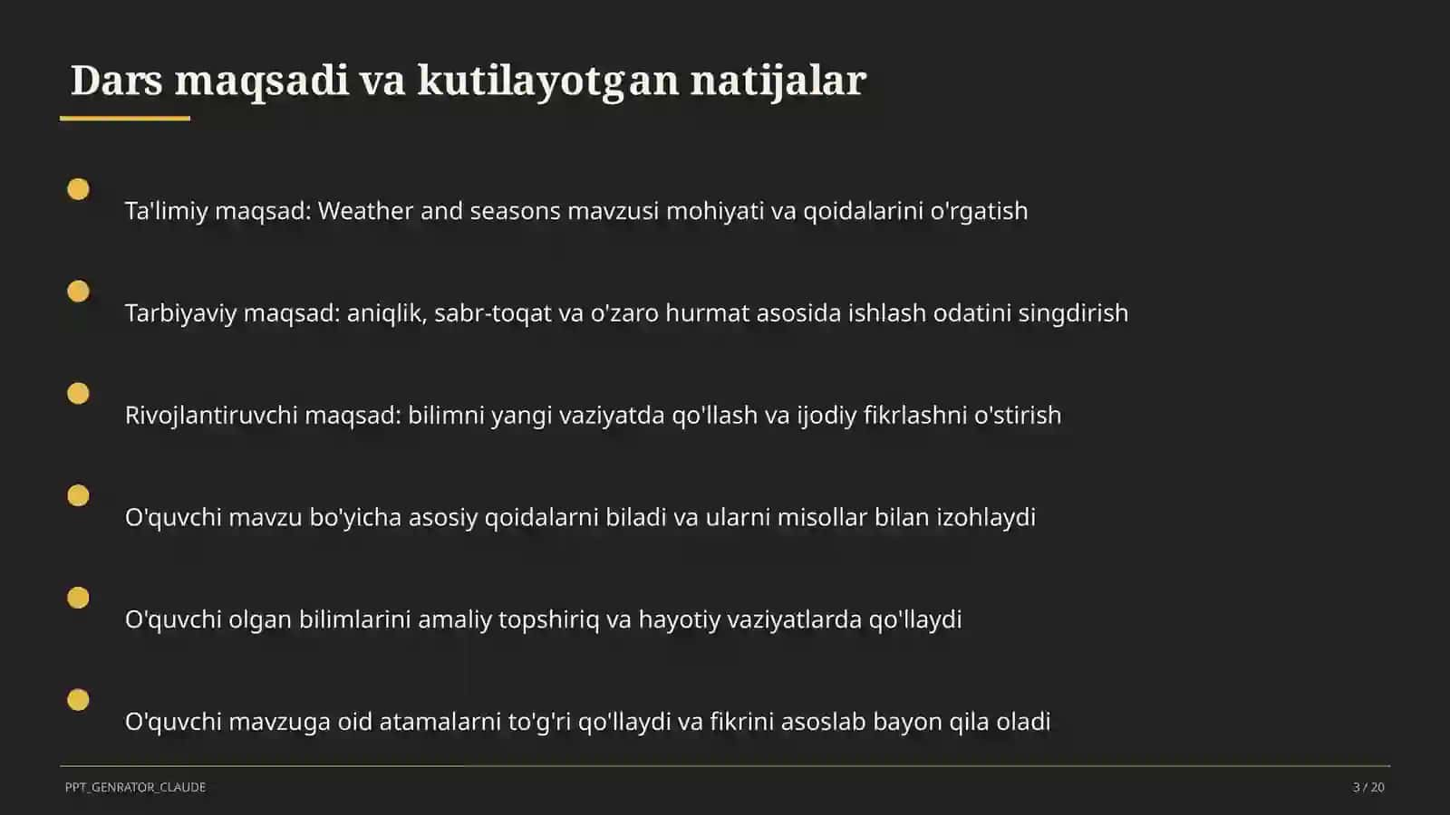 Weather and seasons (4-sinf) 3