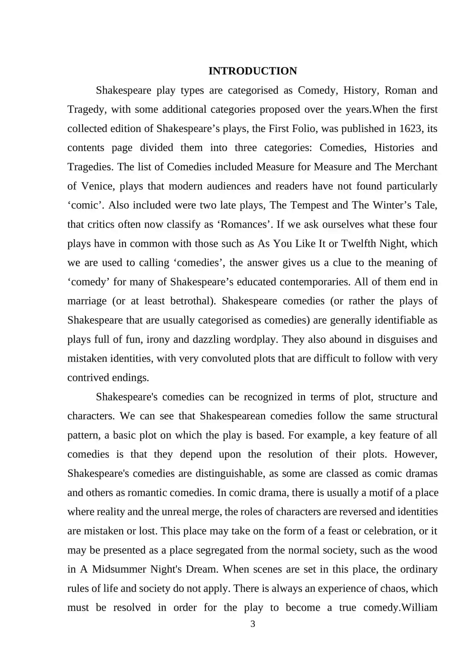 SHAKESPEARES’S COMEDEIS AND SATIRICAL EXPERESSIONS IN THEM 3