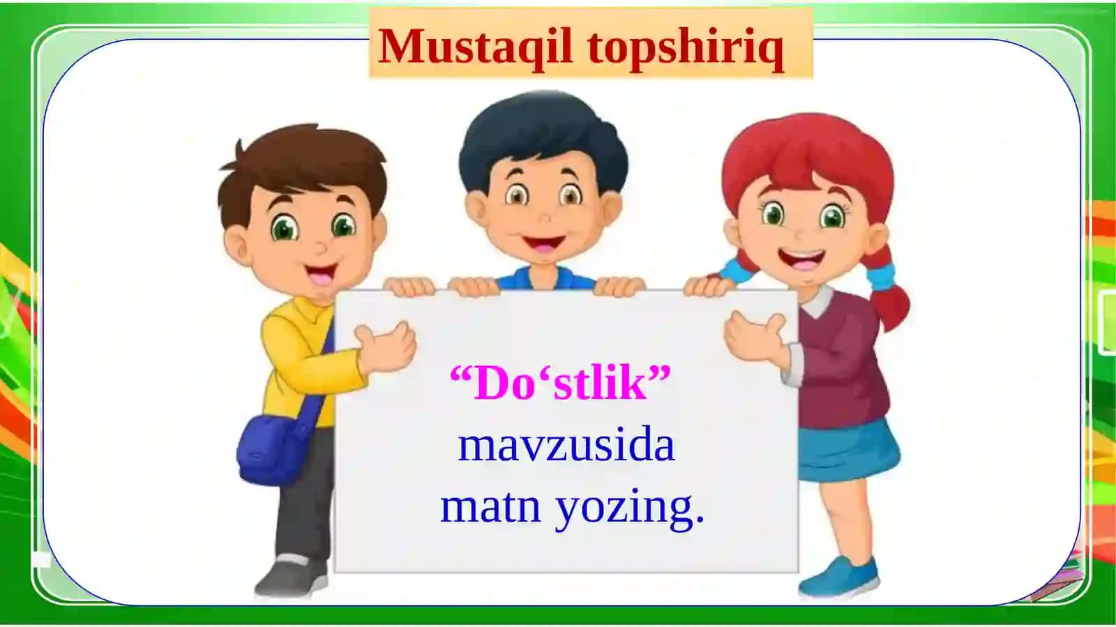 Son-so‘zturkumi: “Do‘stlik” 3