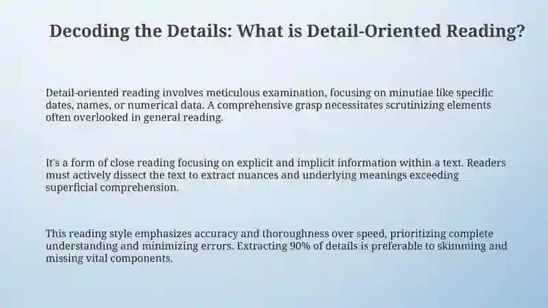 Reading in details 3