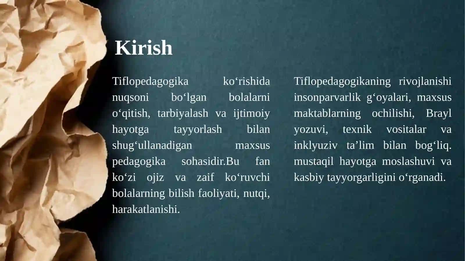 TIFLOPEDAGOGIKANING RIVOJLANISH TARIXI 3