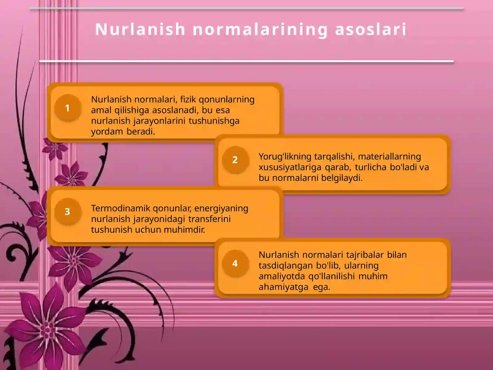 Nurlanish normalari asoslari 3