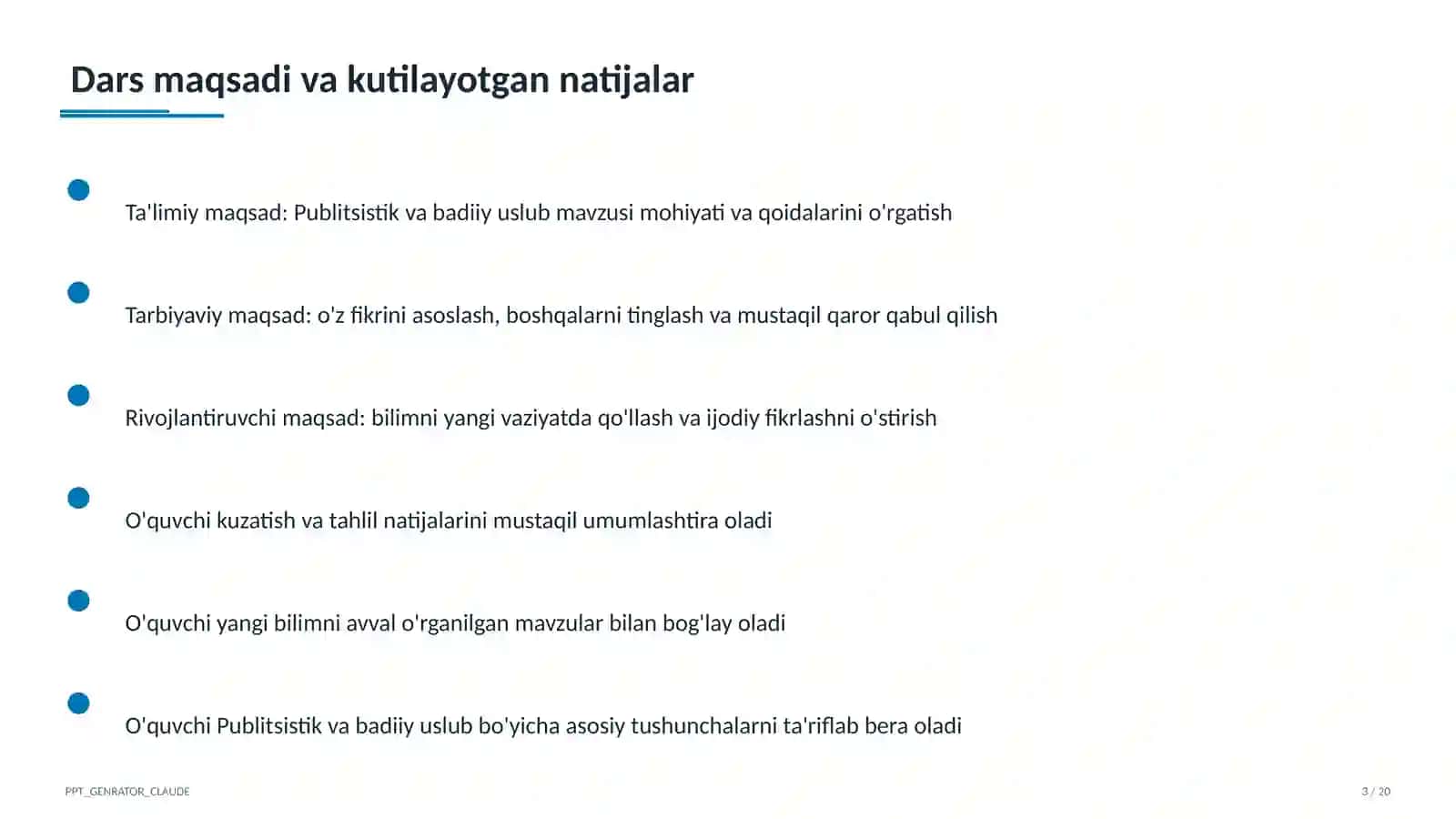 Publitsistik va badiiy uslub (10-sinf) 3