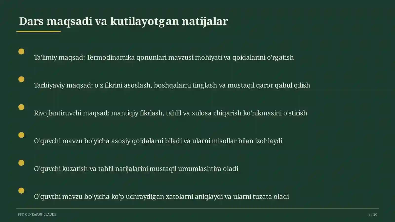 Termodinamika qonunlari (10-sinf) 3