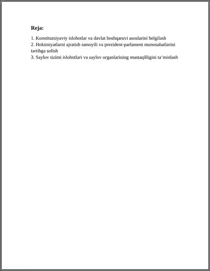 Konstitutsiyaviy islohotlar va davlat boshqaruvi asoslarini belgilash 3