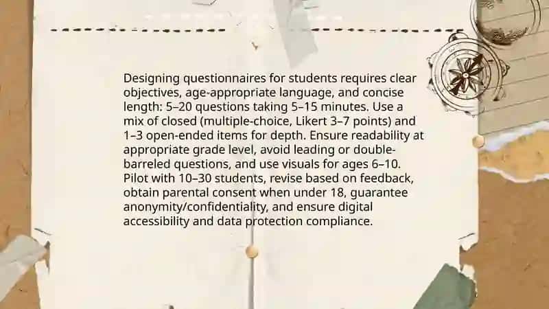Questionnaire design guidelines 3