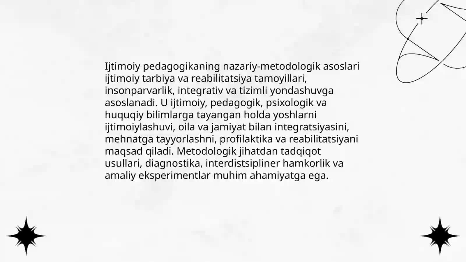 Ijtimoiy pedagogikani va ijtimoiy-pedagogik faoliyat rivojining metodologik asoslari 3