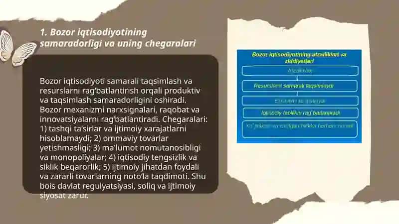 Bozor iqtisodiyotining afzalliklari va ziddiyatlari 3