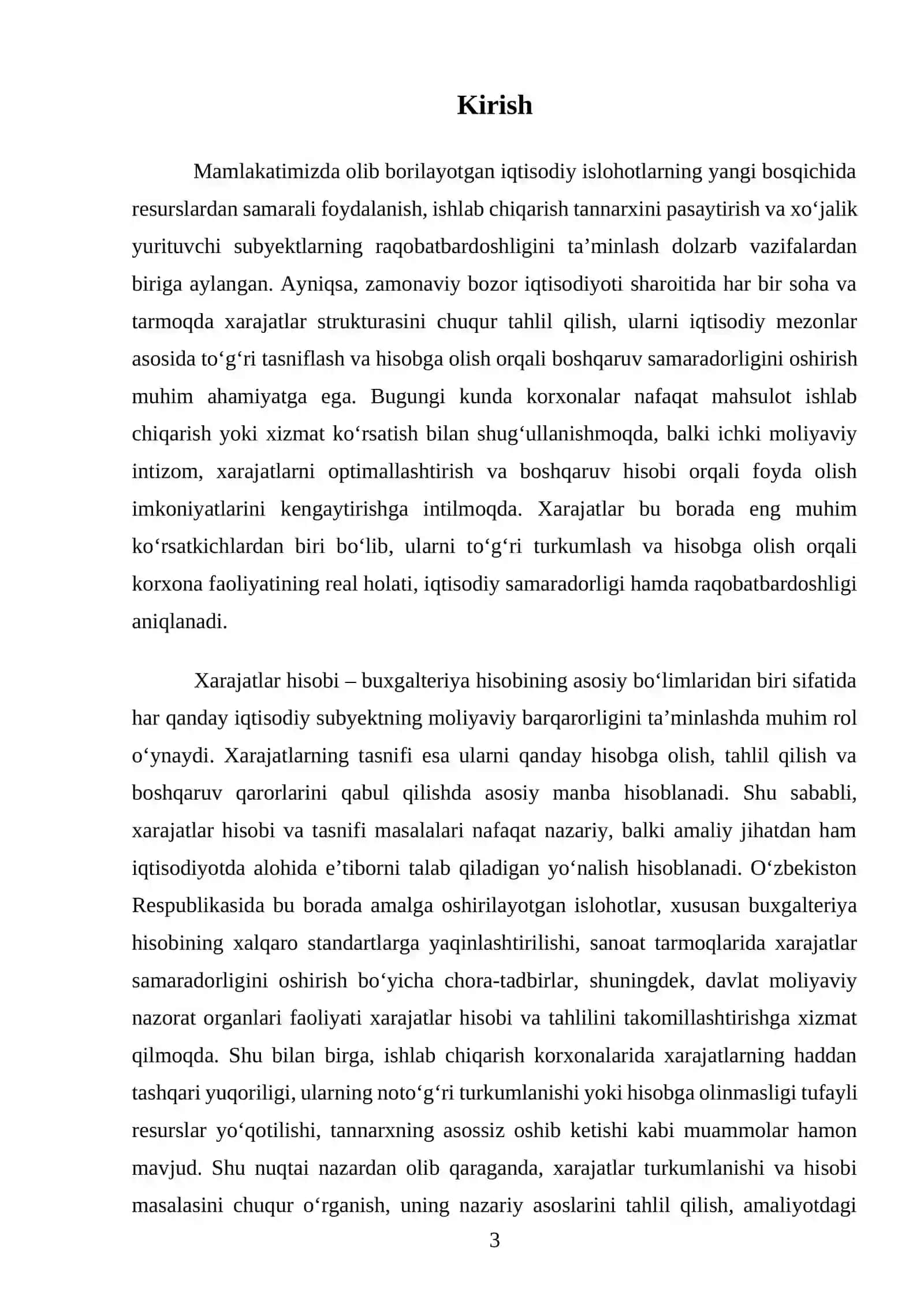 HARAJATLAR TURKUMLANISHI VA HISOBINING NAZARIY ASOSLARI 3