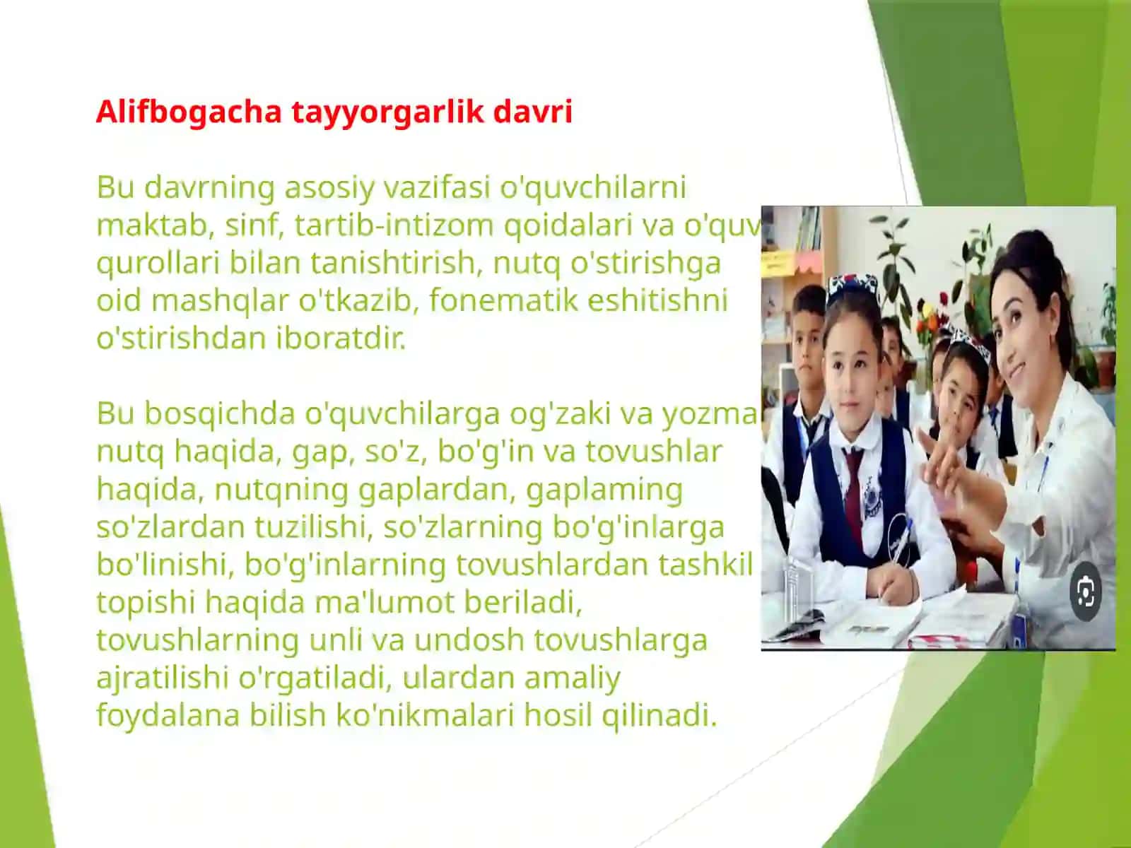 Alifbog’cha tayyorgarlik davri va bu davrda beriladigan bilimlar 3