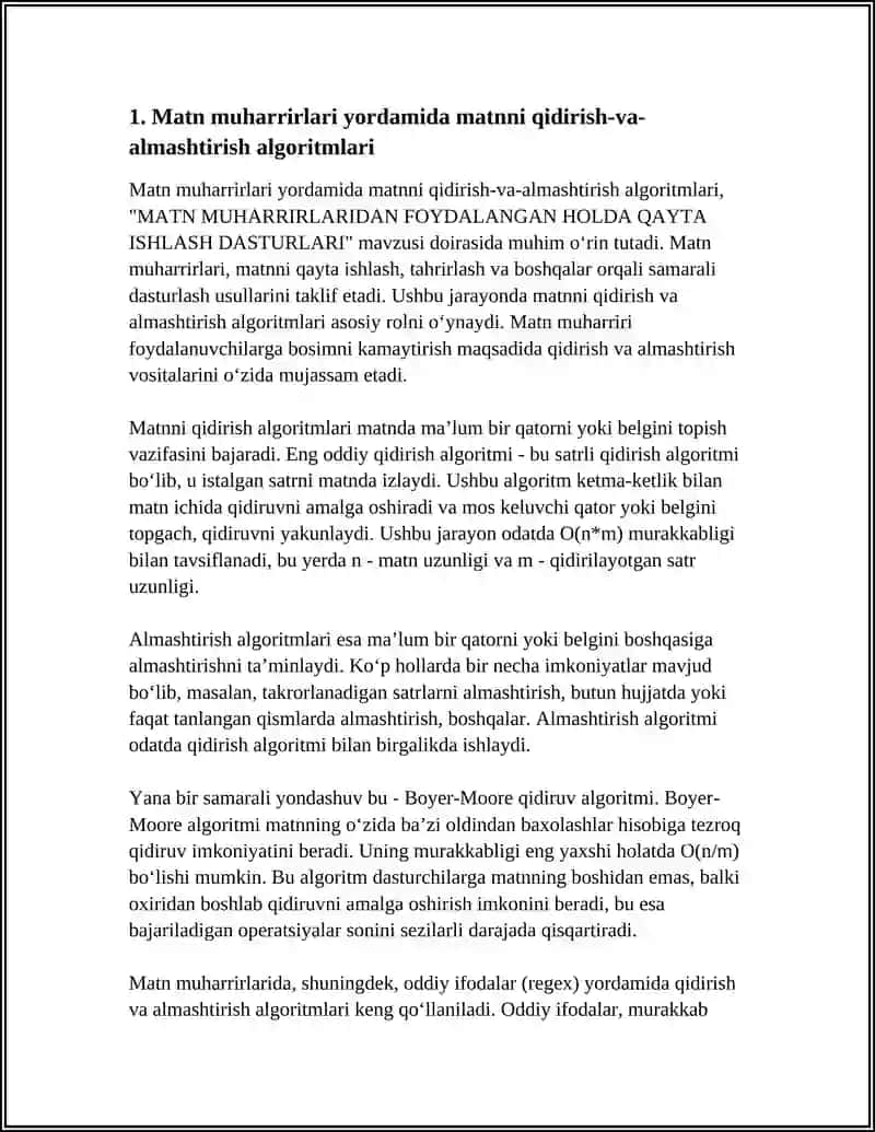 MATN MUHARRIRLARIDAN FOYDALANGAN HOLDA QAYTA ISHLASH DASTURLARI 3