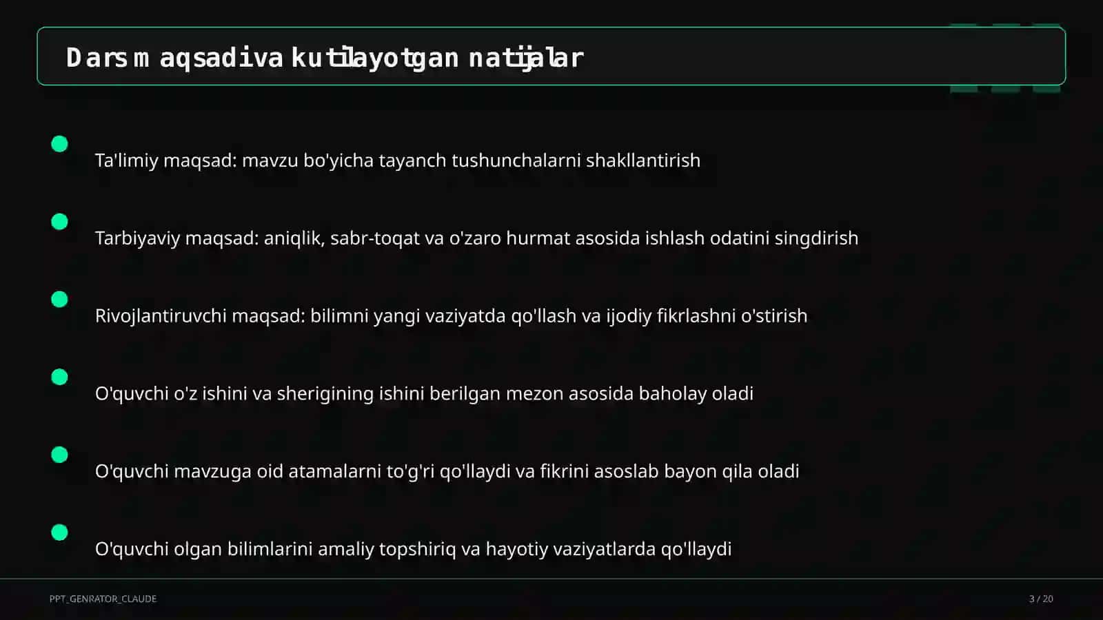 O'qituvchilarning Milliy sertifikatiga tayyorgarlik 3