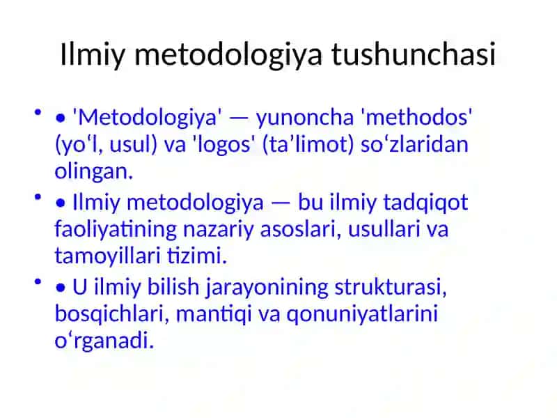 Ilmiy metodologiya 3