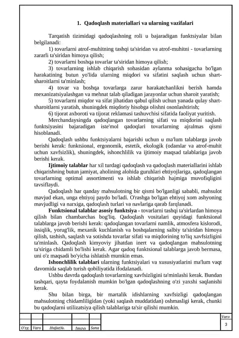 Qadoqlash materiallari va ularning vazifalari 3