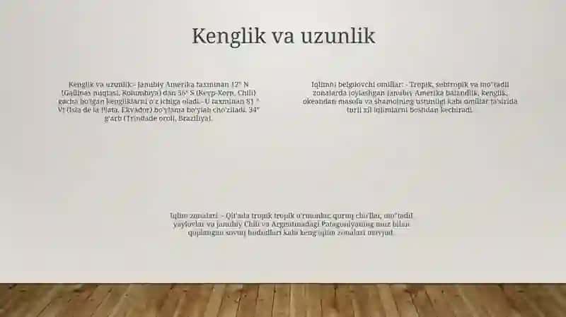 Janubiy Amerikaning Iqlim Hosil Qiluvchi Omillari 3