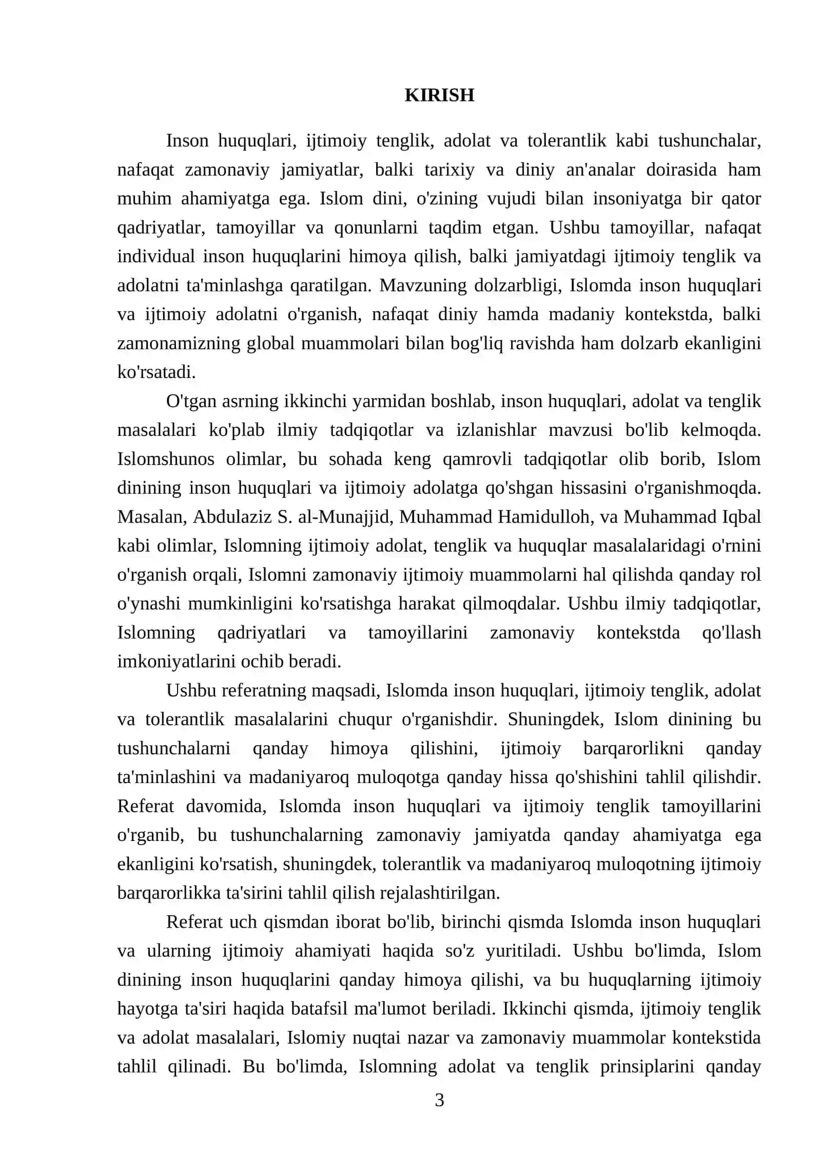 Mashhura Raxmatillayevaning dinshunoslik fani referati 3