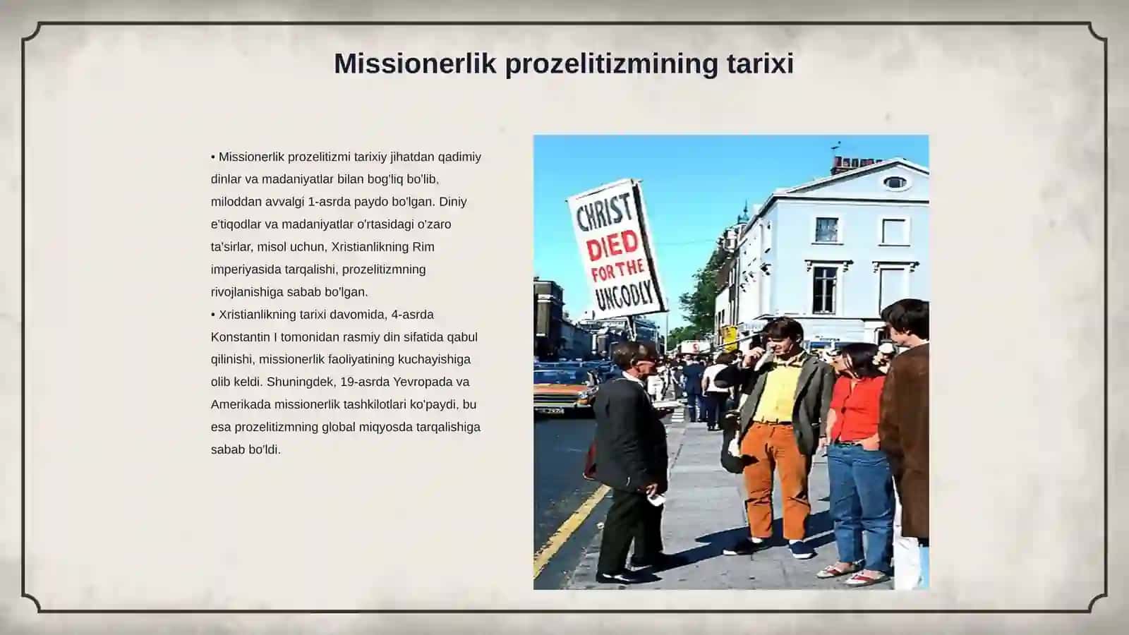 Missionerlik prozelitizm mohiyati xalqaro missionerlik tashkiloti 3