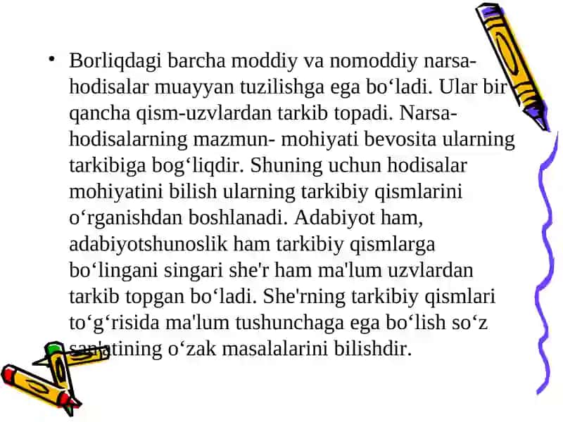 SHE’R TUZILISHI VA SHE’R TIZIMLARI 3